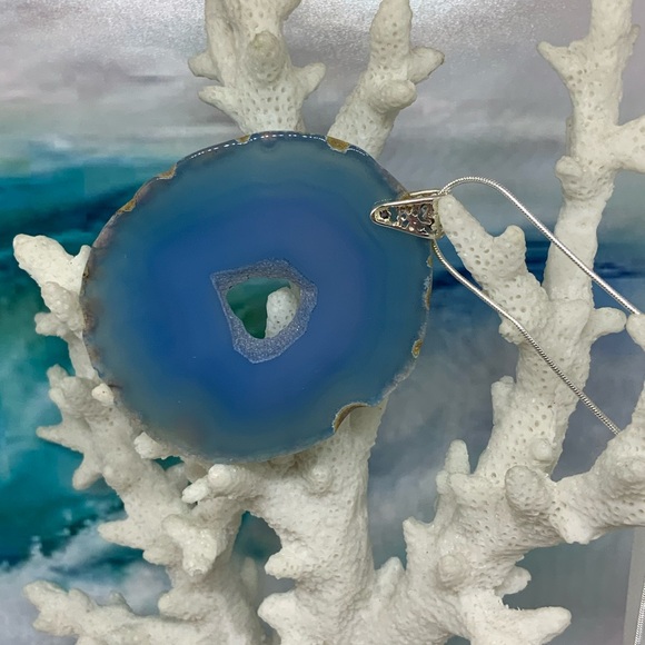 Crystal Agate Necklace - Choice of Chain Length - Picture 2 of 9